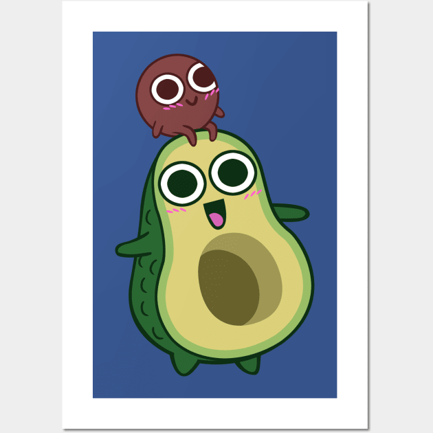 Happy avocado mother Wall Art by albertocubatas